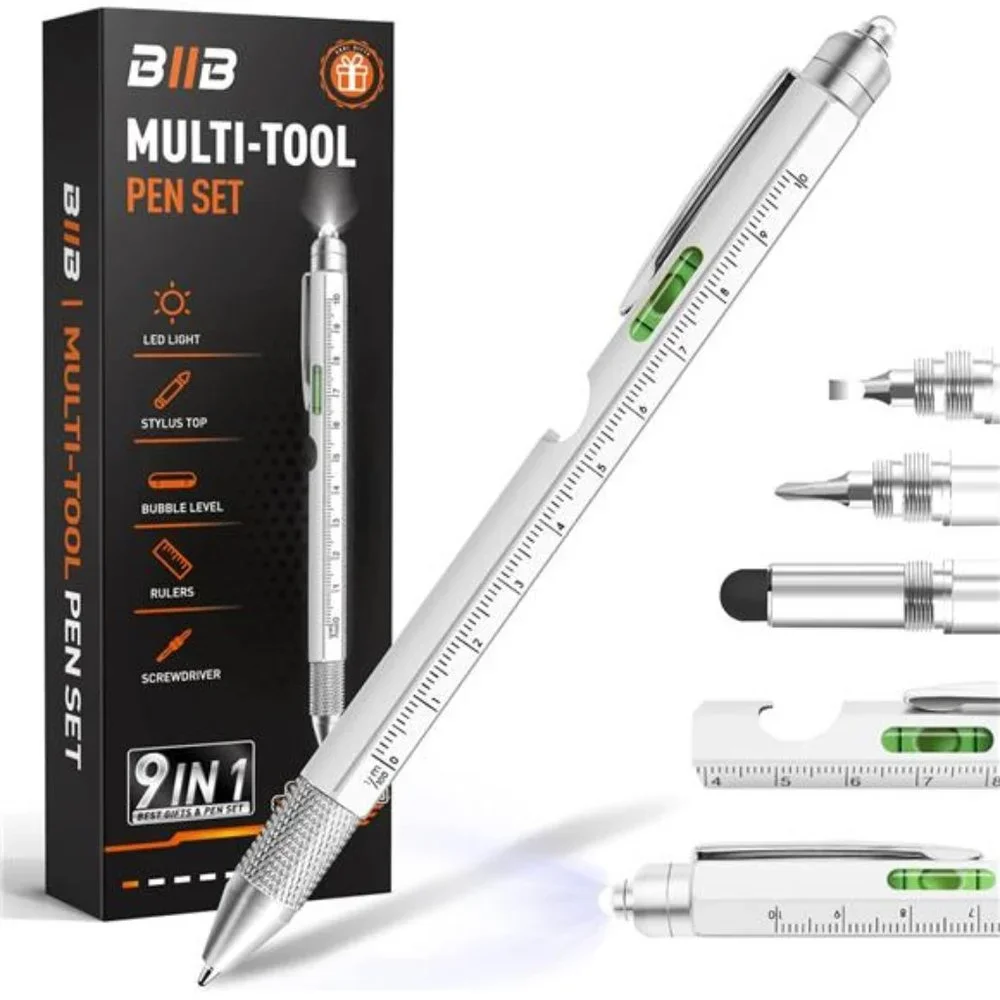 Valentines Day Gifts Him, Gifts for Men 9 in 1 Multitool Pen,‎ Mens Gifts,